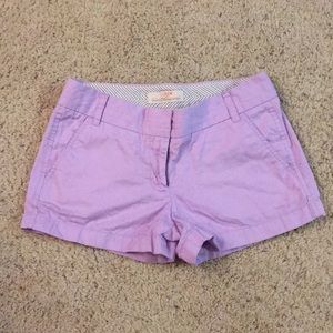 J-Crew Lilac Chino Shorts